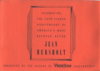 Jean Hersholt Album Inside Front Cover